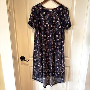 LuLaRoe Disney Minnie Mouse Floral Print Carly Dress Women’s M